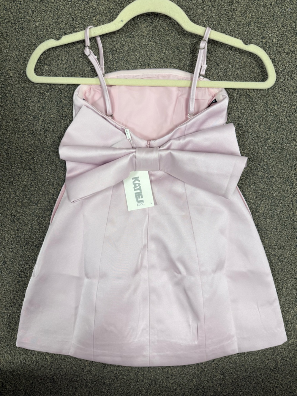 NWT Katie J NYC Twyla Back Bow Dress Baby Pink - Picture 2 of 4